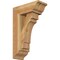 Ekena Millwork Merced Traditional Rough Sawn Bracket w/ Offset Brace, Western Red Cedar, 6"W x 14"D x 22"H BKT0604X14X22MRC01RWR - alternate 1